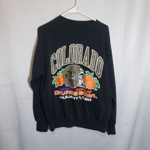 Colorado Orange Bowl 1990 Black Sweater XL